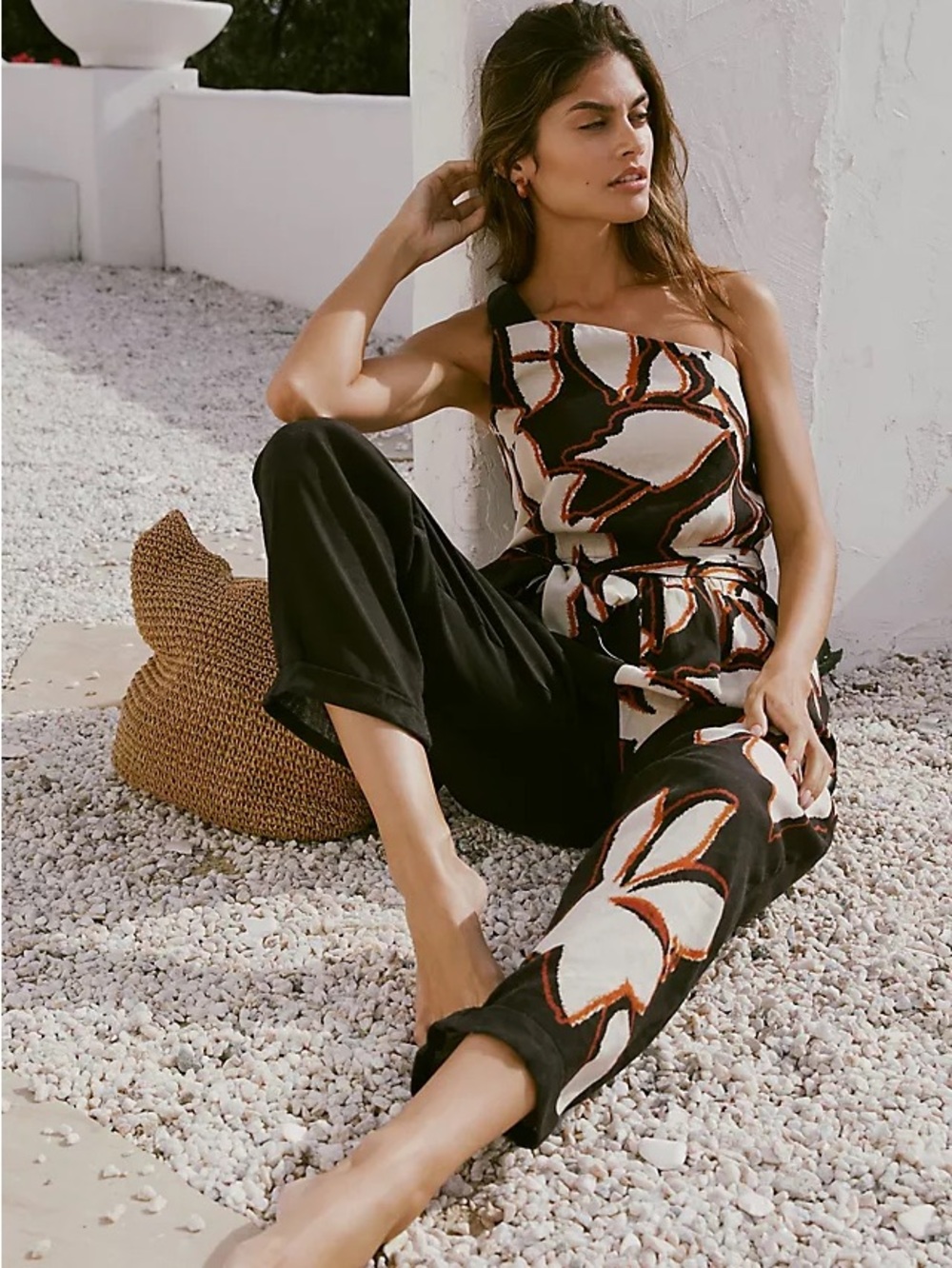Brand New by Anthropologie Micah One-Shoulder Jumpsuit - Picture 3 of 6